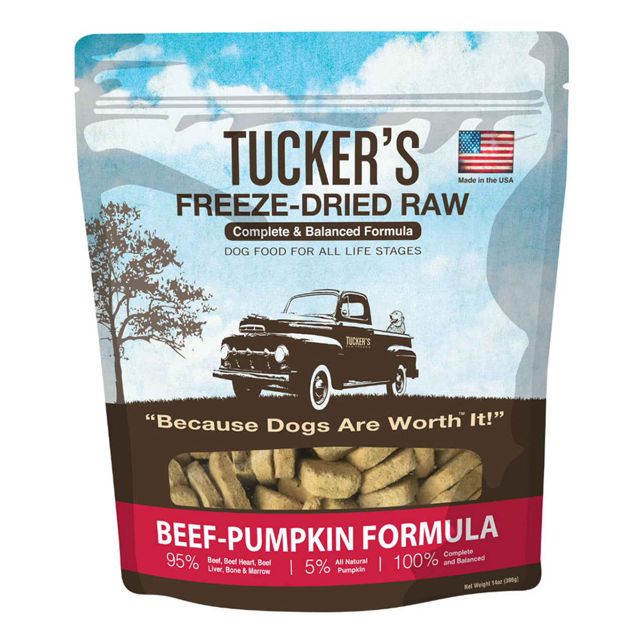 Tucker's Freeze Dried Dog Food 14oz - Beef-Pumpkin