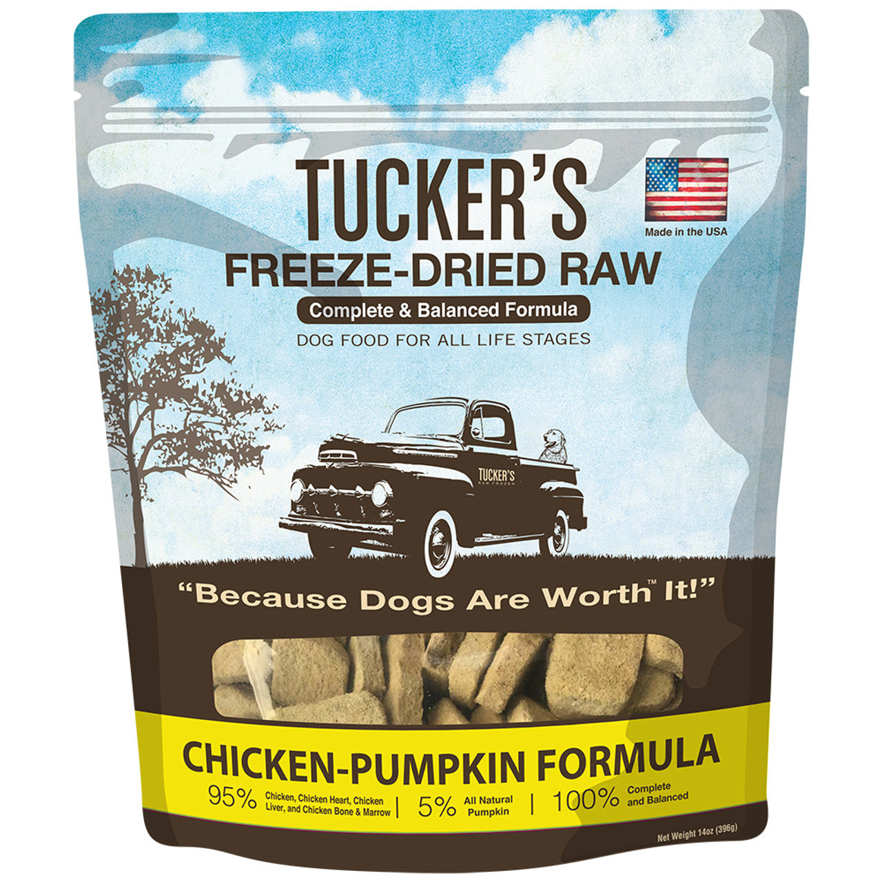 Tucker's Freeze Dried Dog Food 14oz - Chicken-Pumpkin