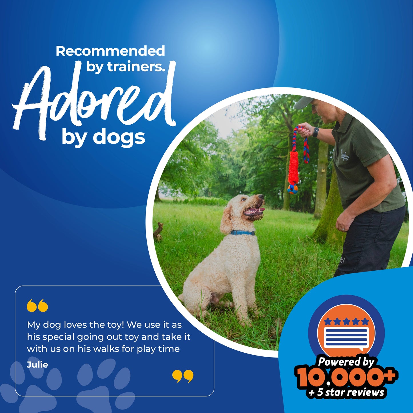 Fauxtastic PowerBall Bungee | Strong Dog Toys | Tug-E-Nuff