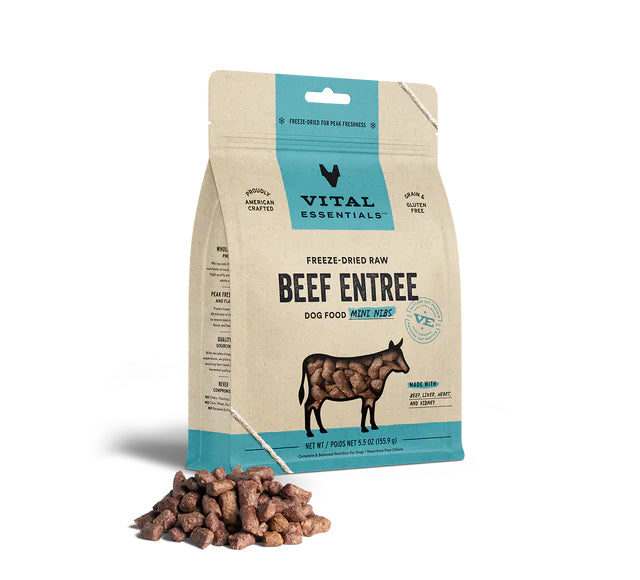 Vital Essentials Dog Food Freeze Dried Mini Nibs