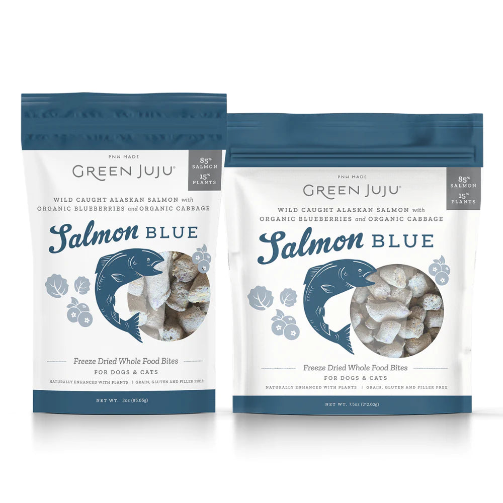 Green Juju Freeze Dried Salmon Blue Bites 7.5oz